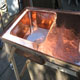 Topside and middle secton of the double polished copper basin