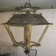 Brass French lantern finished, hanging closer