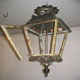Brass French lantern finished, hanging with door open