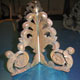 Single cast piece for Large brass French lantern, rear, showing silver soldered centre