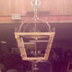 Large brass French lantern, finished, full view
