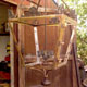 Large brass French lantern, finished, hanging