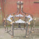 Large steel hexagonal French lantern after construction