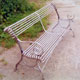 Another angle showing were some repairs were made to this wrought iron French bench