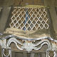 French wrought iron console after re-construction, original lattice riveted into the new top
