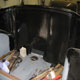Inside view of a newly fitted Austin 7 rear panel