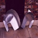 A pair of Austin Healey aluminium wheel arches, inside