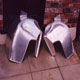 A pair of Austin Healey aluminium wheel arches, outside