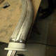New aluminium exhaust cladding for a WO Bentley Speed Six being papered up