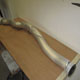 New aluminium exhaust cladding with recesses for a WO Bentley Speed Six