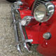 1939 Delahaye 135M Cabriolet front bumper fitted to car, nearside end
