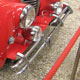 1939 Delahaye 135M Cabriolet front bumper fitted to car, offside end