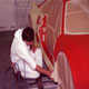 Ferrari 308 GTB with a new Emblem body kit being painted, offside in red
