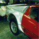 A Ferrari 512 BB Boxer being fitted with an Emblem body kit, offside rear