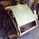 The rear timber frame sections being made and fitted to a Healey Abbott