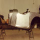 A completed steel body with aluminium door skins for a Lagonda M45 at our old workshop, nearside door