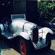 A Lagonda M45 T5 Drophead Tourer with the new steel body, bonnet and aluminium wings, nearside front in workshop