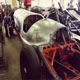 The Lagonda V12 Le Mans Gunville Special aluminium body, nearside rear, in construction inside our workshop